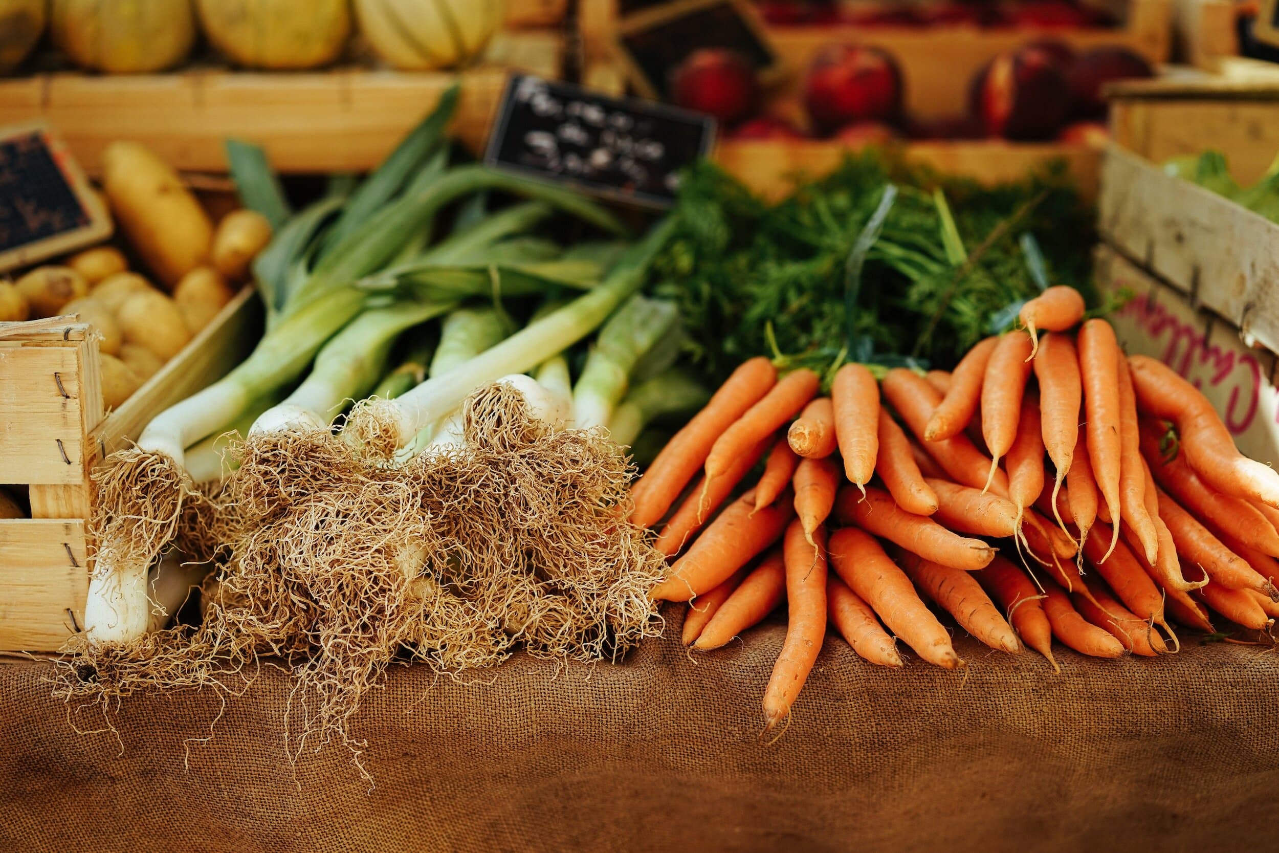 Assortiment de légumes - Arrière plan de la boutique